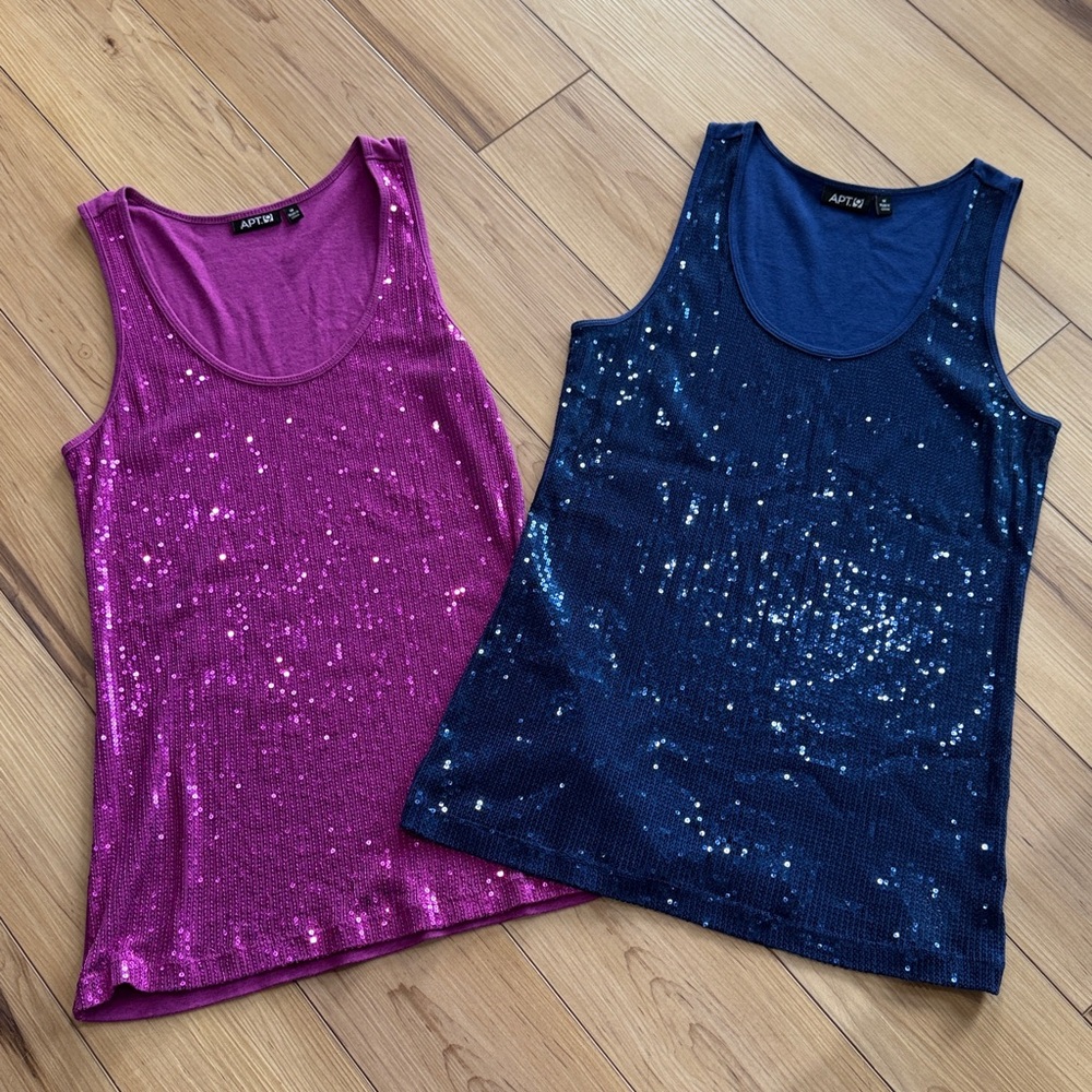 Apt. 9 Vibrant Purple & Navy Tank Tops